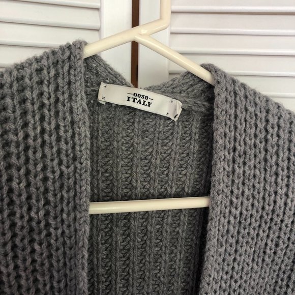 0039 Italy Wool Cashmere Blend Short Sleeve / Long Cardigan - Picture 6 of 7